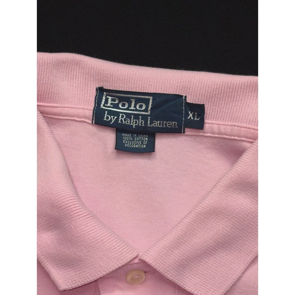Polo Ralph Lauren Mens XL Pink Short Sleeve Embroidered Pony Polo Shirt